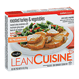 Stouffer's Lean Cuisine comfort; roasted turkey & vegetables; turkey & gravy, green beans w/cranberries & slivered almonds Left Picture